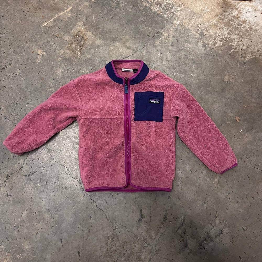 Pink Patagonia fleece jacket size 5T